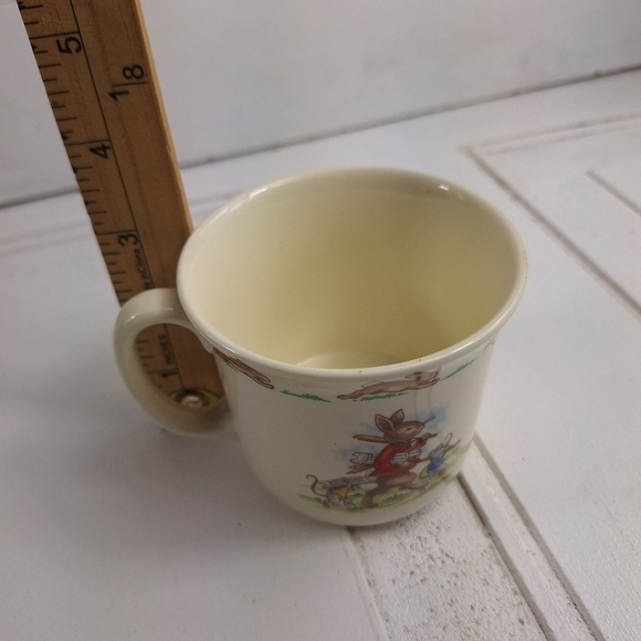 Vintage Royal Doulton Bunnykins Plate "Bath Time" 1936 English Fine Bone China - Picture 7 of 11
